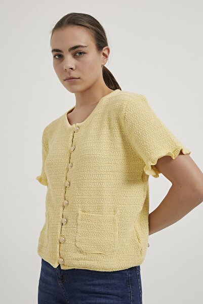 Arma Life Armalife 4919 Button Detail Short Sleeve Women's Cardigan