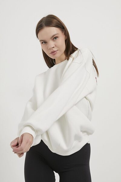 Arma Life Armalife 7251 Heart Printed Bis Collar Women's Sweat