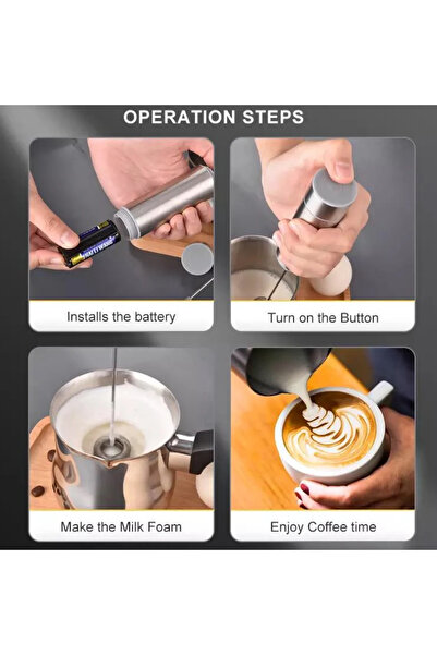 Mihai Electric milk mixer and glass washing brush AO 78200