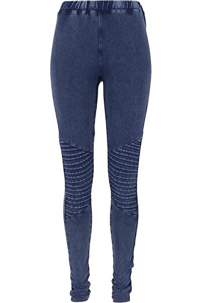 Urban Classics Women's sports leggings, denim, blue, size M,