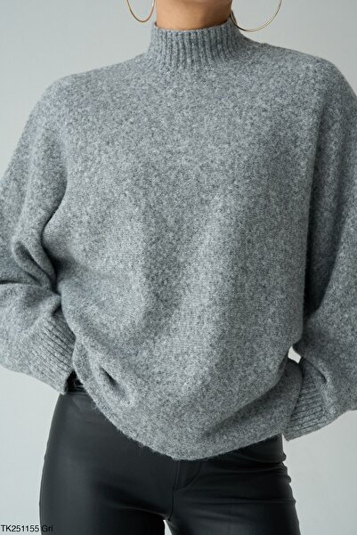 ossons Soft Textured Batwing Sleeve Sweater