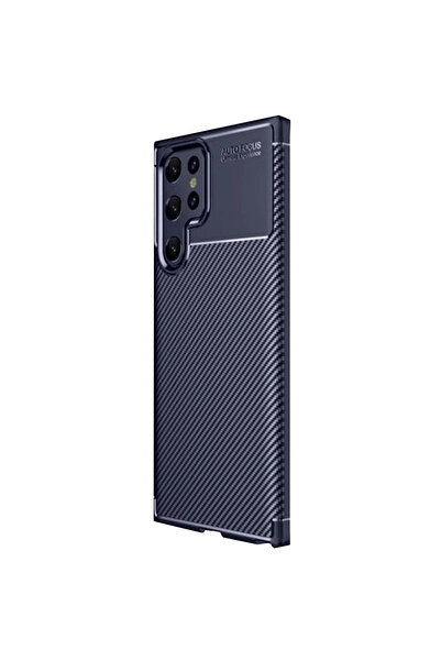 magicool حافظة سامسونج جالاكسي S25 الترا، غطاء كربوني بتركيز تلقائي - أزرق داكن