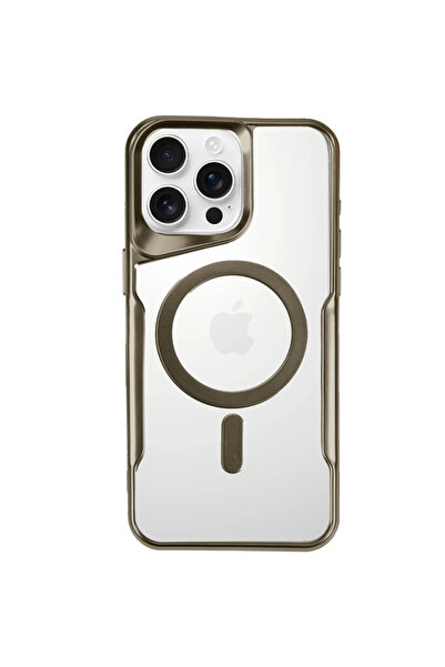 Najmaddin غطاء حماية آيفون 16 برو من السيليكون متوافق مع ماج سيف - لون صحراوي