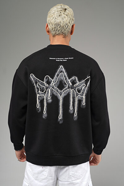 Butik Trend Biz велосипедна блуза с бродерия на гърба и прекалено голям размер