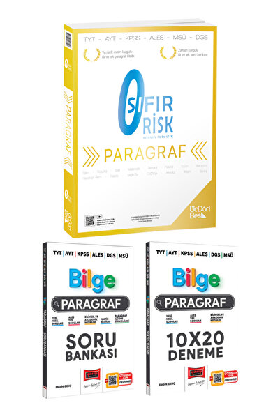 Yargı Yayınları Üç Dört Beş Yayıncılık TYT-AYT-KPSS-ALES-MSÜ-DGS Paragraf Sıf...