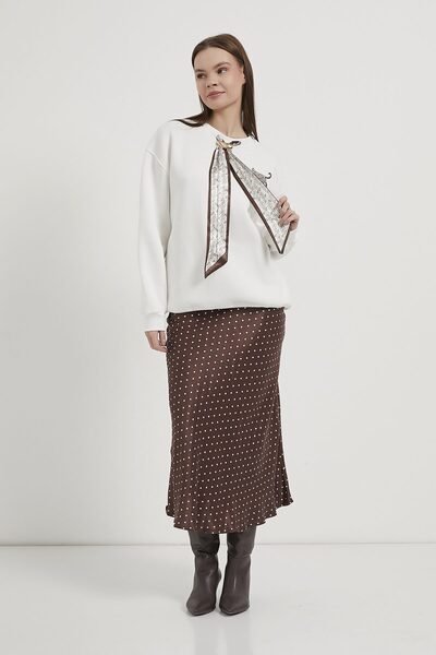 Arma Life Armalife 11009 Fularli Embroidered Oversize Women's Sweatshirt