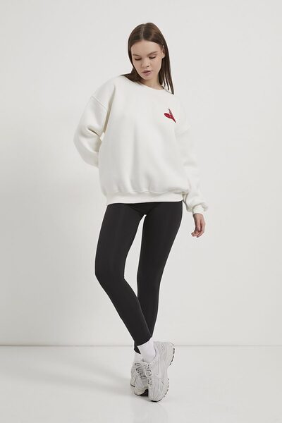 Arma Life Armalife 7251 Heart Printed Bis Collar Women's Sweat