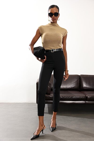 5in1Canpolat Gold Sparkling Stretchy Blouse