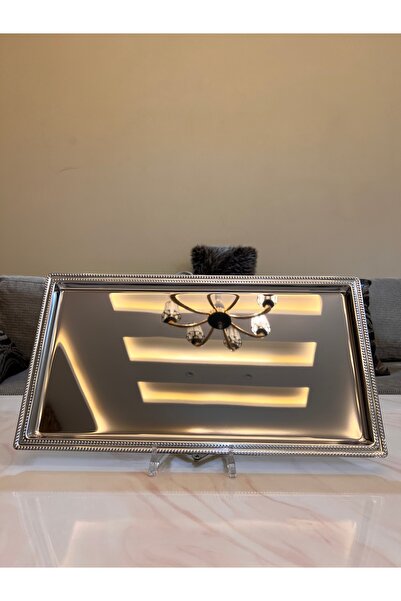 Palaces Serving trays and drink holders, 3 sizes, silver chrome