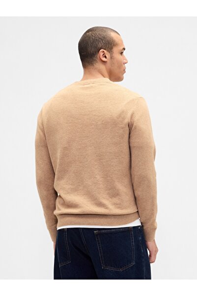 GAP Erkek Bej CashSoft Crew Kazak