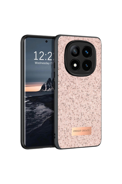 magicool غطاء لامع لونج من Onegif لهاتف Xiaomi Redmi Note 14 Pro 4G - وردي