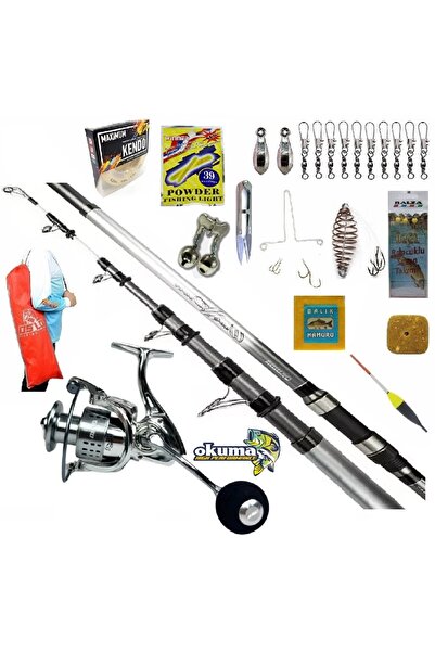 Oslo Okuma Wave Power 390cm 100-200gr 6000 Shark Profesyonel Sazan Kıyı Olta Takımı Seti