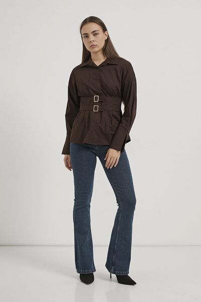 Arma Life Armalife 3820 belted waist corset detail premium women's shirt