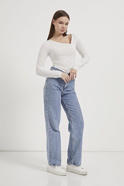 Arma Life Armalife 1500 Asymmetric Necklined Drawn-Up Women's Blouse