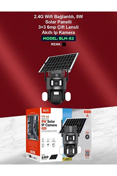 Blic SOLARLI SİM KART GİRİŞLİ 2.4G WİFİ BAĞLANTILI KAMERA