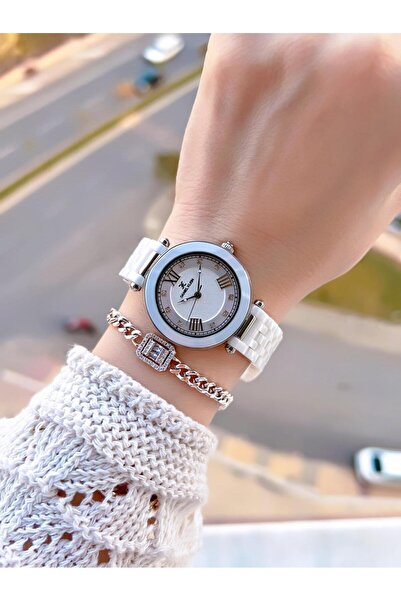 Daniel Klein Ceramic Cord Special Design 2 Years Warranty 3 Atm Women Wrist Watch+Bracelet Sr.14282.2