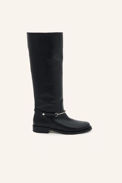 MARCATELLI Siyah Binici Deri Çizme