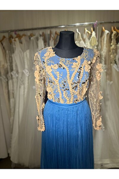 Irina Ross Blue Silk Dress
