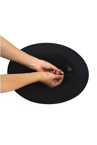 Pursehuit Women's hat, black, with pearls, Eliane