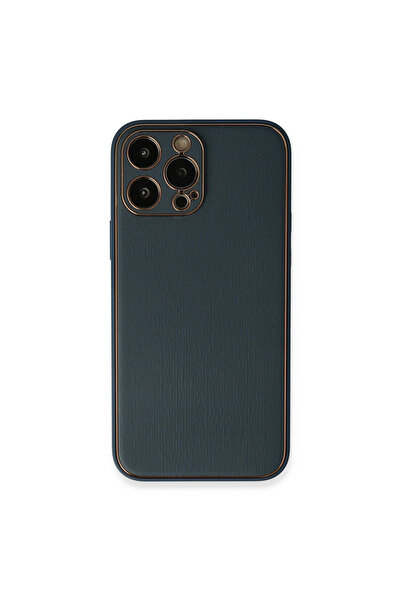 Najmaddin غطاء سيليكون من جلد الكوكو لهاتف آيفون 13 برو - أزرق