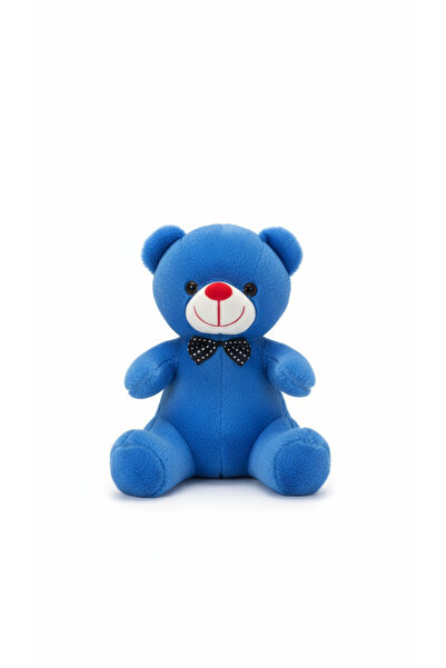 MASSALTOYS 25 cm Papyonlu Peluş Ayıcık Sevgili Hediyesi Doğum günü hediyesi MAVİ