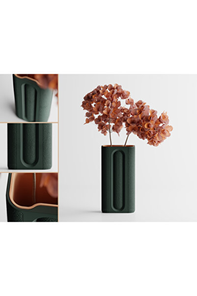 Homentum Thessa | Vază decorativă cu design arhitectural și textură dublă – stil modern minimal