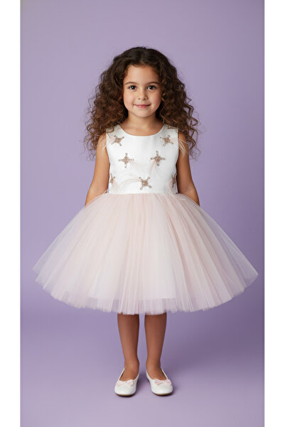 Jolanda فستان عيد ميلاد للفتيات من توتو مزين بالريش