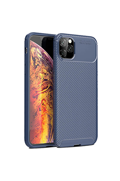 Najmaddin iPhone 11 Pro Max Case Auto Focus Carbon Cover - Navy Blue