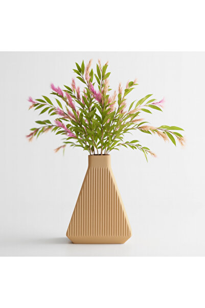 Homentum Zepha | Decorative vase with fine vertical striations – modern architectural style