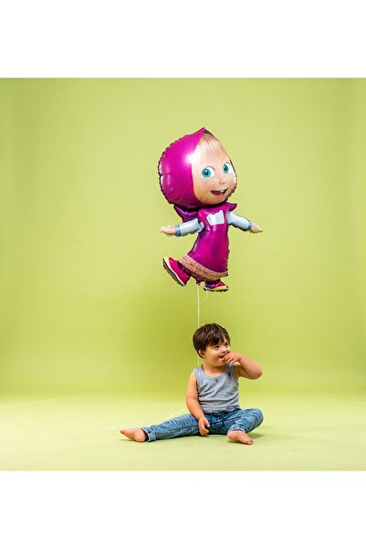 PARTİAVM 3 Year Old Licensed Big Size Bear Balloon Set with Tongs, Tongs Balloon and 100cm Number Balloon