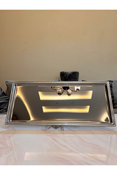Palaces Serving trays and drink holders, 3 sizes, silver chrome