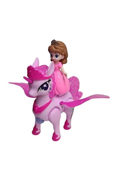 Piccolino Ponei electric cu păpușă, funcție de mers, lumini, muzică