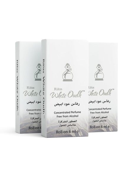 Rifas Don عطر ريفاس المركز برائحة العود الأبيض، خالٍ من الكحول، دوار، 6 مل، ع...