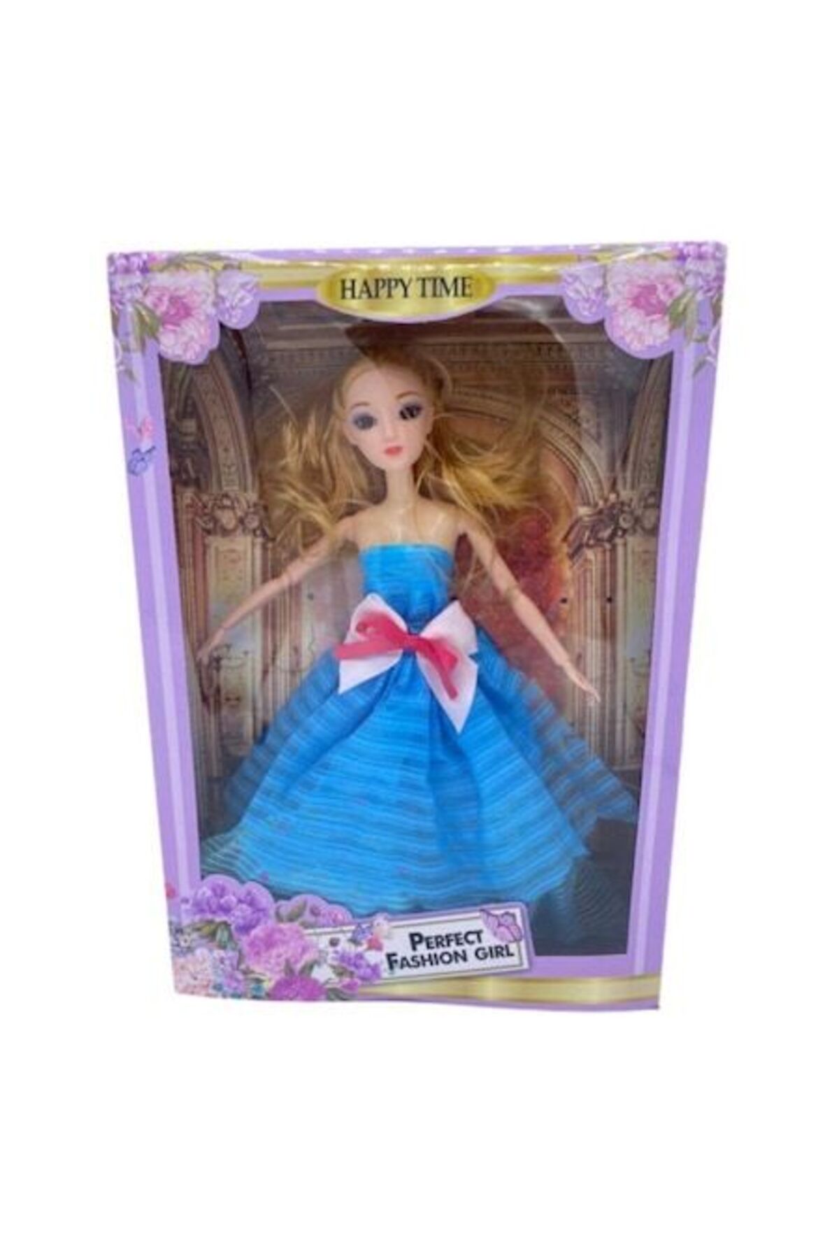 OEM Păpușă Prințesă Perfectă, rochie albastră, articulații flexibile, ~29 cm