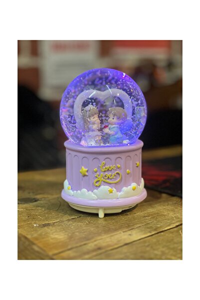 ErCorp Kalp Minik Sevgili Figürlü Kar Küresi Büyük Boy