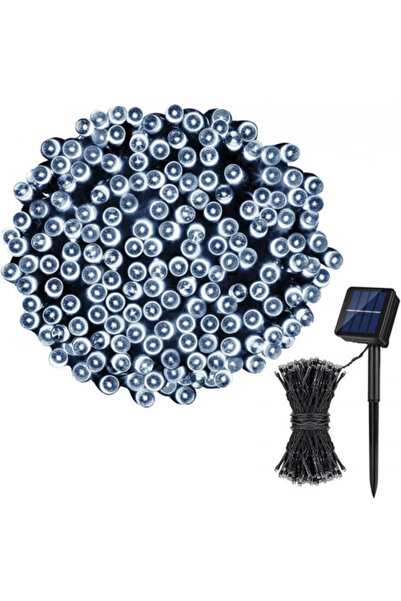 HSMKTP Christmas Decorations Set 3 x Solar Outdoor String Lights with 100 LEDs, total 30 m