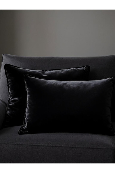 FARCY Set of 2 Rectangular Corner Velvet Look Decorative Pillows (2 Pieces)