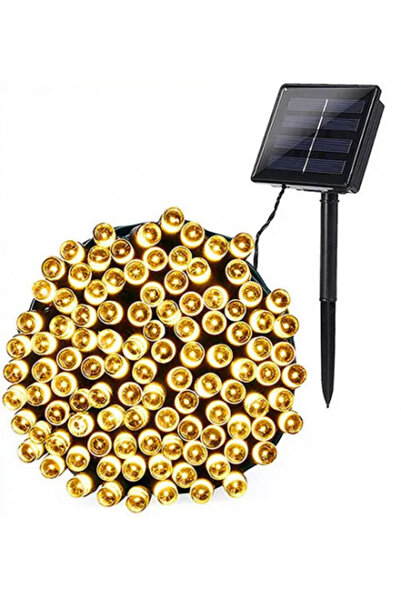 HSMKTP Christmas Decorations Set 3 x Solar Outdoor String Lights with 100 LEDs, total 30 m