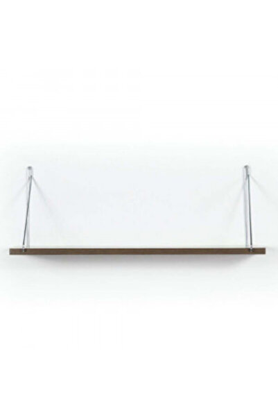 Artenova Palmer wall shelf, MDF, chrome/walnut