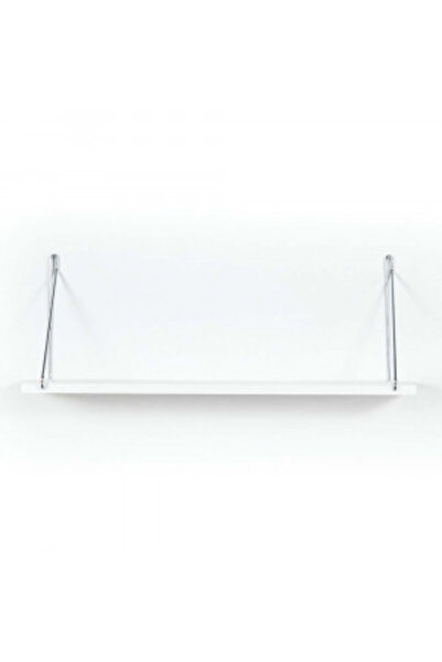 Artenova Palmer wall shelf, Pal/metal, Chrome/white