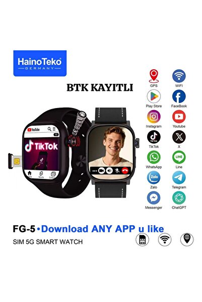 a+ anyplus HAİNO TEKO FG-5 SİM KARTLI AKILLI SAAT ( BTK KAYITLI) UYGULAMA İNDİRİLEBİLİR