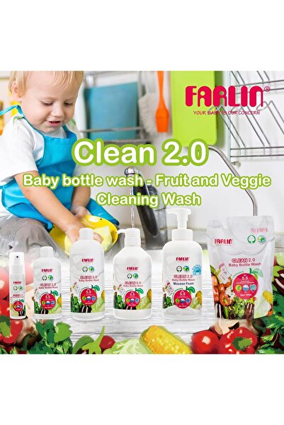 FARLİN Baby Bottle Washing Liquid, 500 ml, Transparent