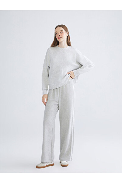 LC Waikiki   Gray Women's Sweatpants with Elastic Waist