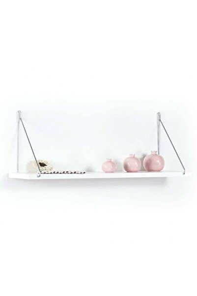 Artenova Palmer wall shelf, Pal/metal, Chrome/white