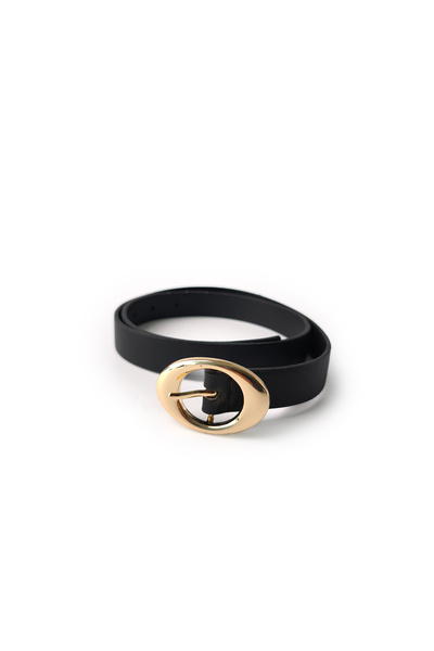 Ecrou Circle Buckle Belt Black