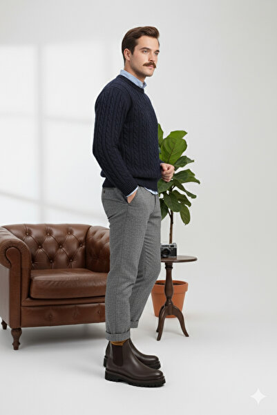 DOCKA Chelse Model Hafif Kalın Taban Hakiki Deri Günlük Klasik Tarz Bağcıksız...