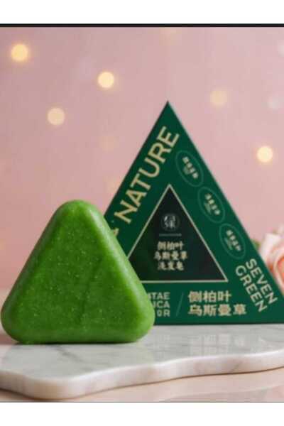 Seven Green Seven types of natural herbal anti-hair loss shampoo, green trian...