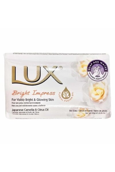 LUX Set of 12 Bright Impress Solid Soap, Camellia & Citrus Oil, 80 g