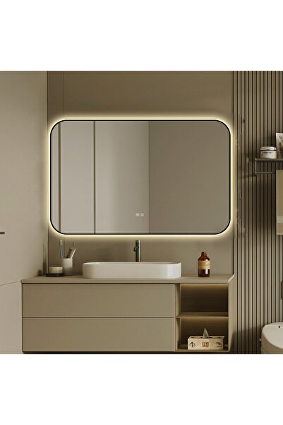 Smack LED Mirror with Touch and Demisting Function – Black Frame, 110x70 cm, Model J187-11070