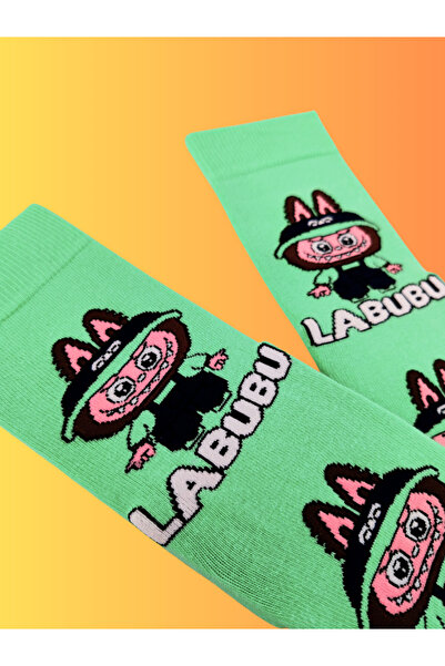 Shuttle Park Special Series Happy Colorful Labubu Patterned Socks Fun Comfortable Stylish Design Style Socks Combed Cotton Socks
